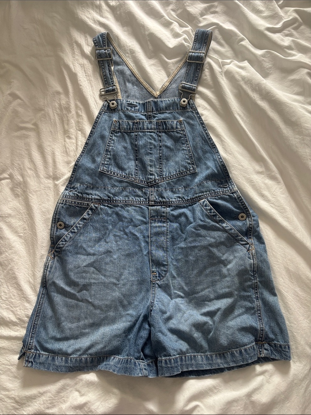 GAP Denim Blue Short Overalls